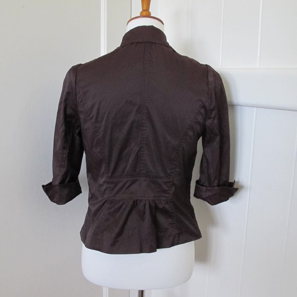 Aziz | Chocolate Half Sleeve Blazer - Picture 8 of 13